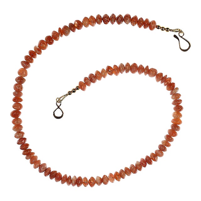 Ajd 16 Inch Sparkling Sunstone Rondel Necklace Great Gift For Sale