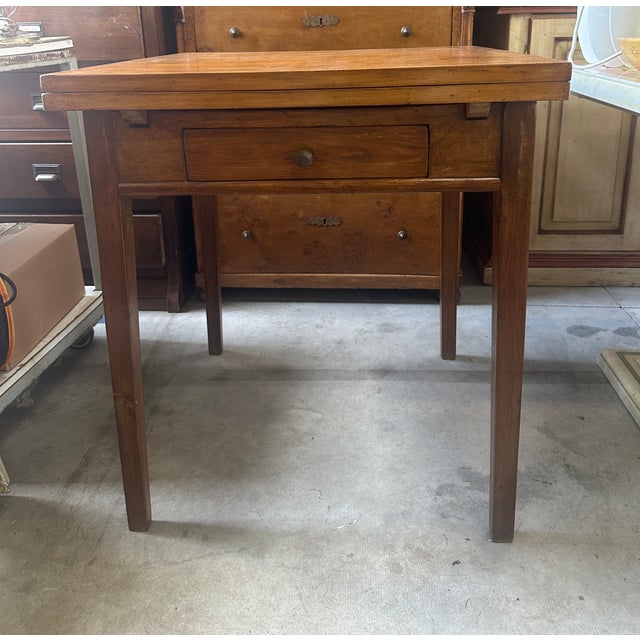 Extendable Square Table in Beech Wood, 1900s For Sale - Image 13 of 18