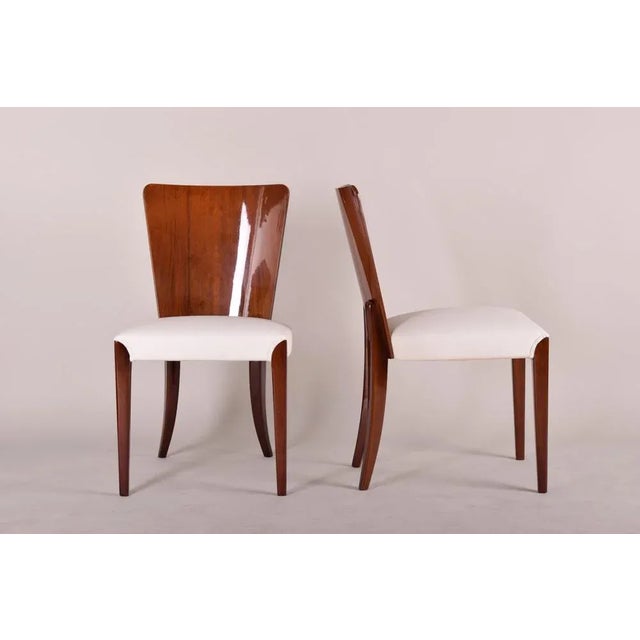 1940s Art Deco Mahogany Dining Chairs attributed to Jindřich Halabala for Up Závody, 1940s, Set of 6 For Sale - Image 5 of 8