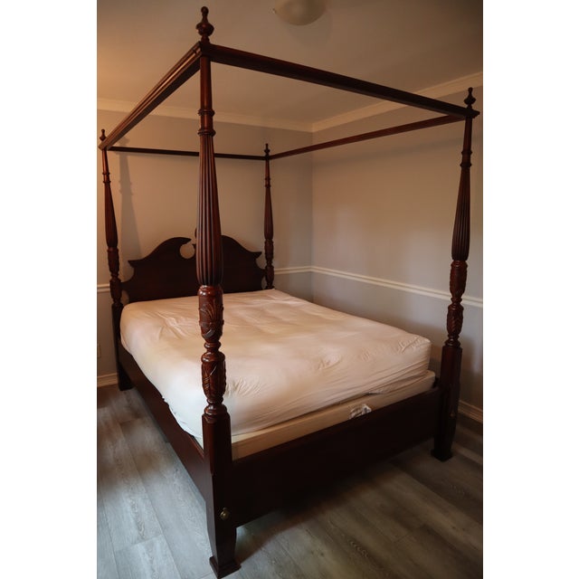 This charming pediment rice bedframe is named for its broken pediment headboard and the carved rice stalks adorning the...