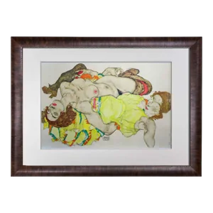 Egon Schiele Lithograph Signed "Two Reclining Models..." Dated #‘Ed Lt. Ed.