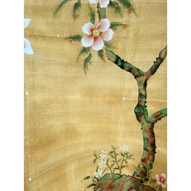36" * H108"/Panel * 6ps,Brown-Yellow Magnolia Wallpaper, Magnolia‌ Wallpaper Mural, 6 Panels For Sale - Image 10 of 11