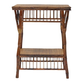 Bombay Side Table, Brown, Rattan For Sale