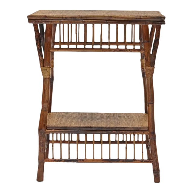 Bombay Side Table, Brown, Rattan For Sale