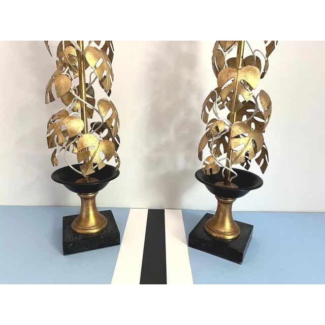 Italian Topiary Lamps & Shades - A Pair For Sale - Image 10 of 18