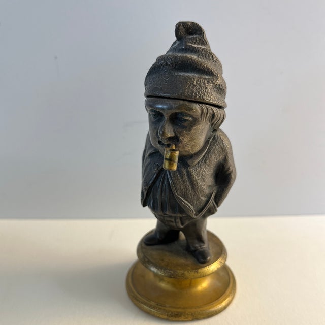 Metal Antique English Sailor Match Safe For Sale - Image 7 of 9