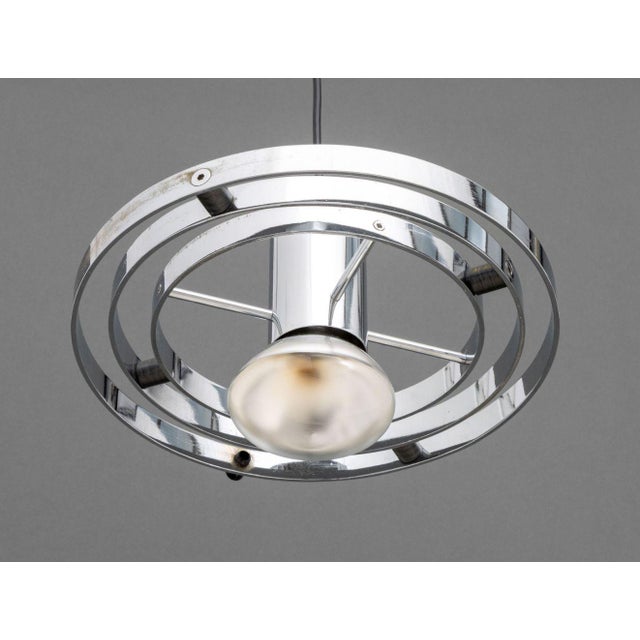 English Chrome "Fibonacci" Pendant Lamp For Sale In New York - Image 6 of 8