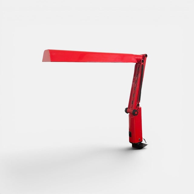 Late 20th Century Desk Lamp in Red Metal from Fagerhult, Sweden For Sale - Image 11 of 11