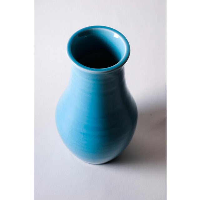 Mid-Century Modern Rookwood Pottery High Glaze Blue Finish For Sale - Image 3 of 8