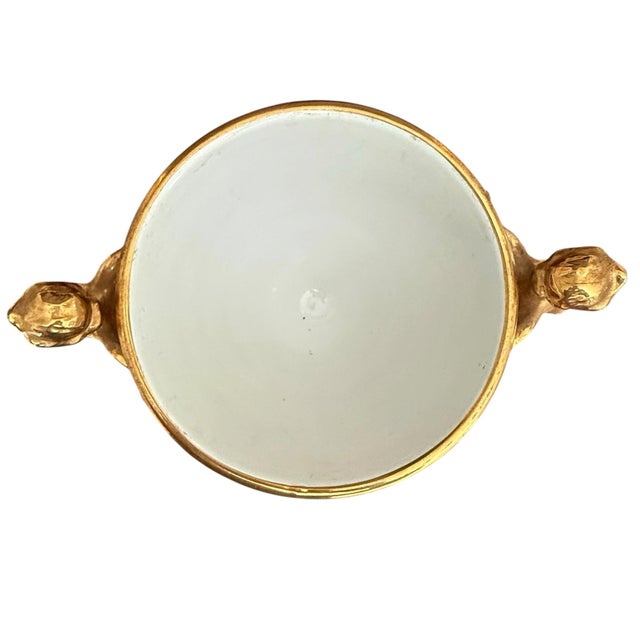 Vintage Ugo Zaccagnini Italian Neoclassical Urns With Faux Malachite Cartouches - A Pair For Sale - Image 14 of 15