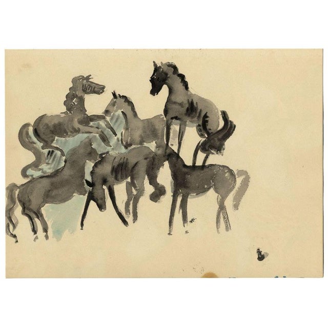 An original 1930s gouache painting, Jean Mary Ogilvie, Vintage Floral Pattern Design.A stunning original Art Deco style...