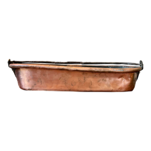Late 19th-Century 22” Villedieu-Les-Poêles Copper Poissonnière – Untouched