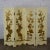 Hollywood Regency to Art Deco Folding Screen Four Panel Painted Off White With Floral Embossed Design For Sale - Image 13 of 13
