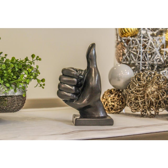 Chocolate Thumbs Up Hand Symbol Sculpture For Sale In Miami - Image 6 of 7