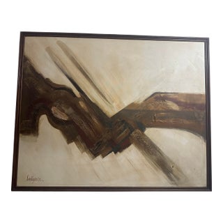 1970s Large Mid-Century Modern Lee Reynolds Textured Abstract Painting For Sale