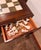 Vintage Argentine Marble & Wood Chess Game Table With Storage Drawers and Original Marble Pieces For Sale In Portland, OR - Image 6 of 12