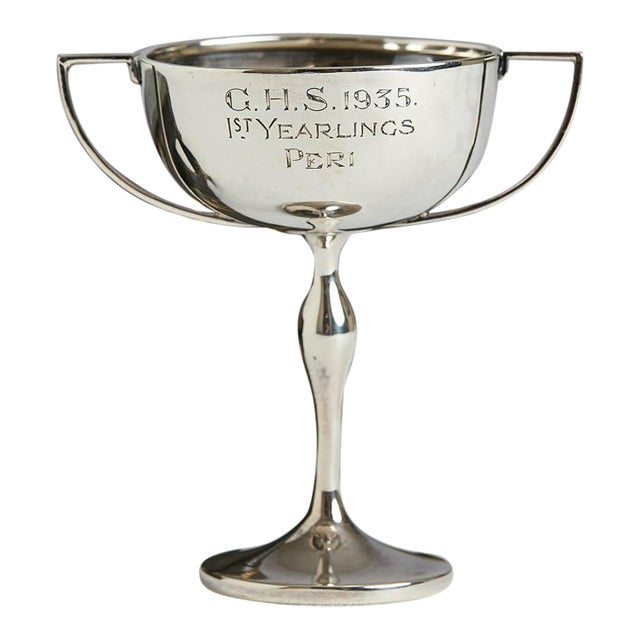 1935 English Sterling Silver Yearlings Trophy For Sale