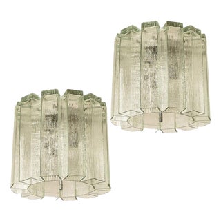 Glass and Chrome Pendant from Doria, Germany, 1960s For Sale