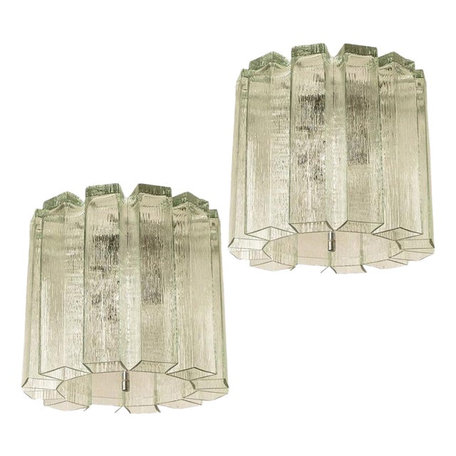 Glass and Chrome Pendant from Doria, Germany, 1960s For Sale