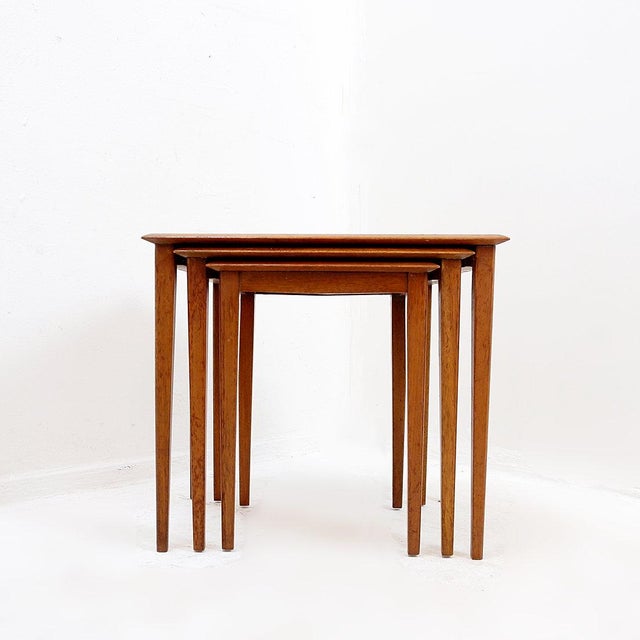 Mid-Century Modern Teak Nesting Tables, 1960s, Set of 3 For Sale - Image 4 of 16