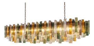 Italian Listelli Murano Glass Chandelier with Rectangular Strips by Simoeng for Simoeng