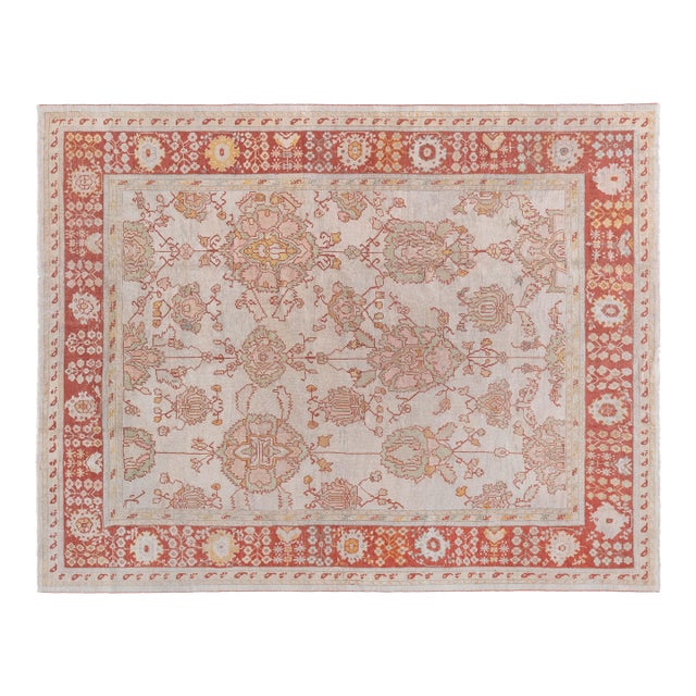 Antique Turkish Oushak Rug For Sale