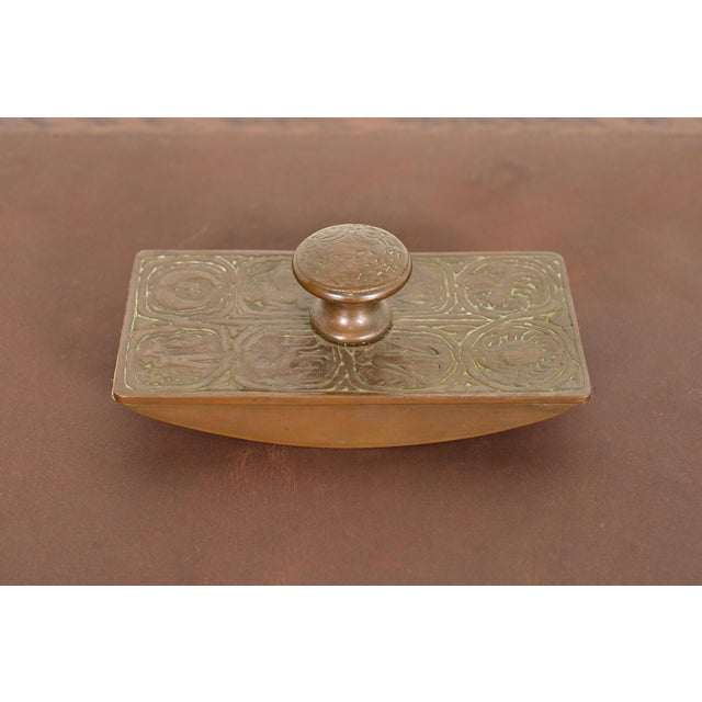 Art Deco Tiffany Studios New York Zodiac Pattern Bronze Rocker Blotter For Sale - Image 3 of 13