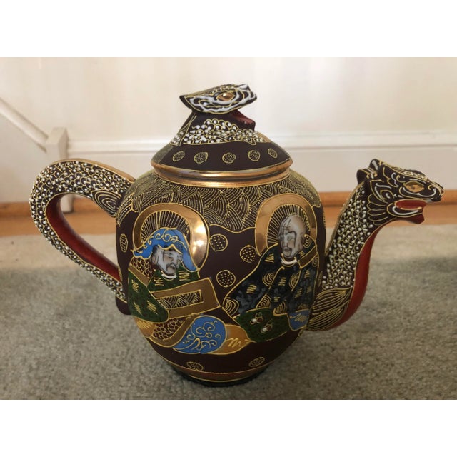 Japanese Moriage Dragon Ware Tea Set, 13 Pieces For Sale - Image 3 of 12