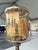 Contemporary Hammered Tin & Glass Hurricane Candleholders - Set of 2 For Sale - Image 4 of 5