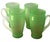 Set of 4 Carder Steuben Art Deco Jade & Alabaster Glass Handled Tumblers.
