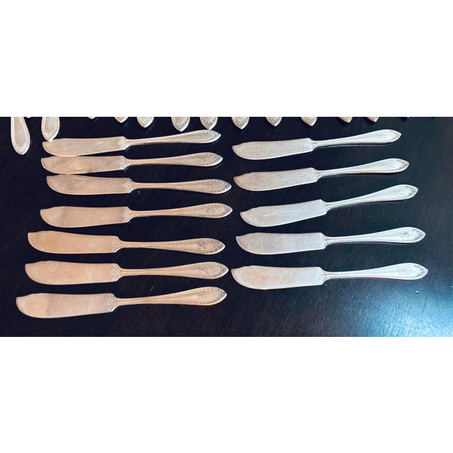 Set Of 12 Place Settings SHERIDAN 1910 Community SilverPlate Flatware H MONO