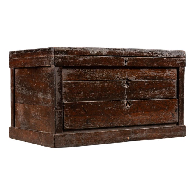 1920s Early Wooden Machinist Box For Sale