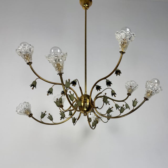 Mid-Century Modern Florentine Sputnik Eight-Arm Chandelier, 1950s For Sale - Image 10 of 10