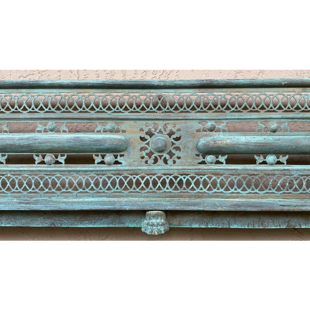 1960s One-of-a-Kind Brass Wall Sculpture - Antique Neoclassical Fireplace Surround Art For Sale - Image 5 of 15