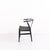 CH24 Wishbone Chair in Black with Black Paper Cord Seat by Hans J. Wegner, 1950s For Sale - Image 3 of 11
