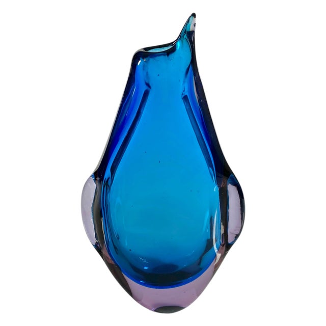 Glass Flavio Poli 1970s Murano Sommerso Penguin Vase For Sale - Image 7 of 12