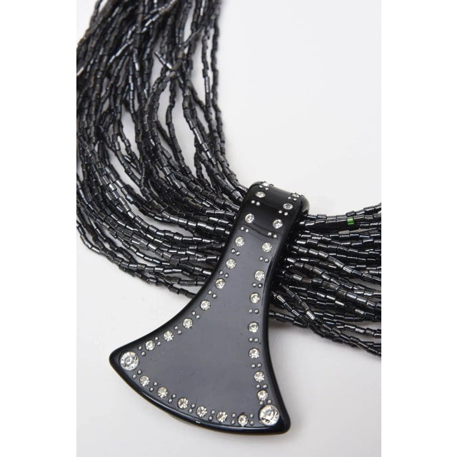 This is part of Chairish’s Costume Jewelry assortment. This dramatic and collectable signed Italian Ugo Correani necklace...