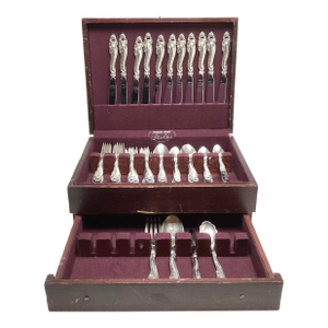 1950s Decor by Gorham Sterling Silver Flatware Set for 12 Service 75 Pieces
