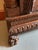 Wood Antique Baroque 17th C. Two Door Carved Cabinet on Carved Paw Feet. 45.5l X 16.5d X 43.5h For Sale - Image 7 of 9