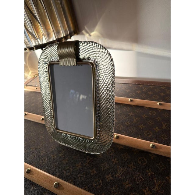Smoked Grey Murano Glass Photo Frame, 2000s For Sale - Image 15 of 16