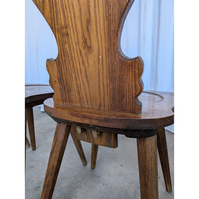 Farmhouse Tyrolean Chairs with Heart Cutout Back, 1970s, Set of 6 For Sale - Image 13 of 18