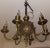 Metal Art Nouveau Bronze Chandelier & Wall Light Set For Sale - Image 7 of 10