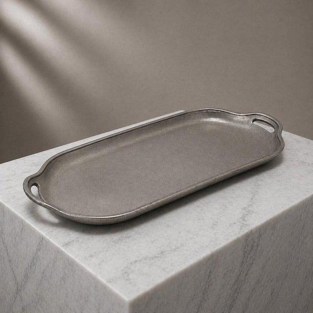 Swedish Pewter Tray from Schreuder & Olsson, Stockholm, 1950s For Sale - Image 6 of 8