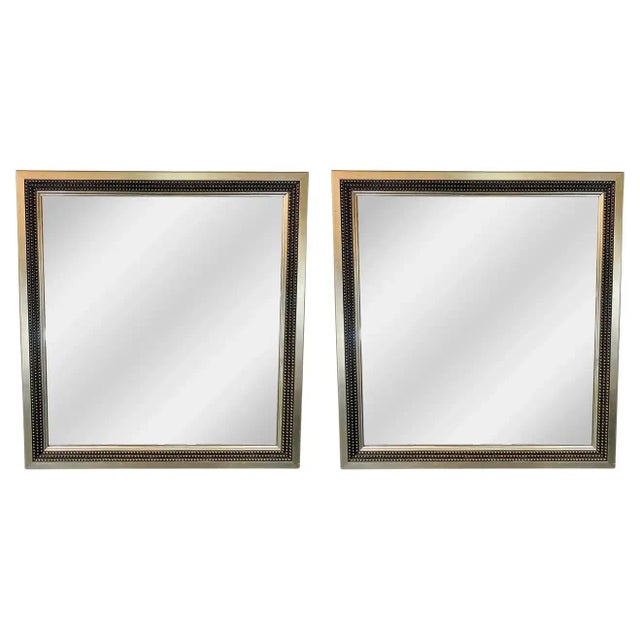 Julian Schnabel Brutalist Style Silver Studded Console or Wall Mirror , a Pair For Sale - Image 13 of 13
