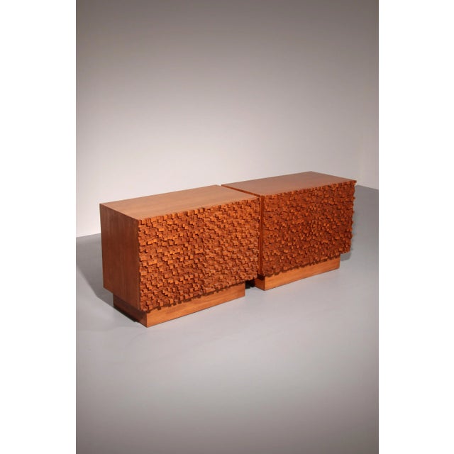 Brutalist Wooden Sideboards, 1960s, Set of 2 For Sale - Image 14 of 14