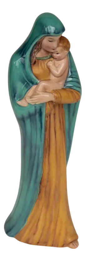 Madonna and Child Ceramic Figure by Alois Schulz for Thomasch Austria, 1950s