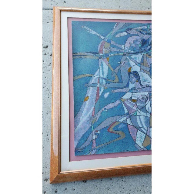 Yamin Young, Serigraph Signed & Numbered "Sirens Song" 93/275 Framed 1980s For Sale In Los Angeles - Image 6 of 13