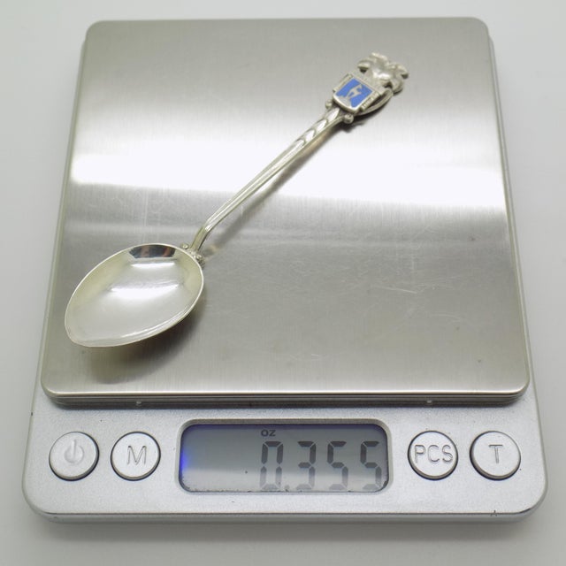 Vintage Austrian Genuine Silver Souvenir Spoon Kitzbühel Emblem Hallmarked 900 For Sale - Image 9 of 10