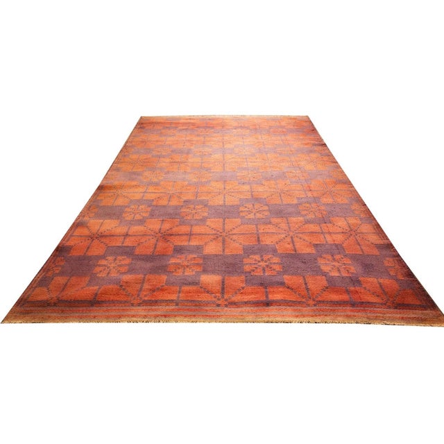 This unique Vintage Persian Ziloo rug, dating to circa 1950, is a remarkable example of Iranian textile art. Measuring...