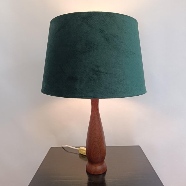 Brown Mid-Century Teak Table Lamp, 1960s For Sale - Image 8 of 8
